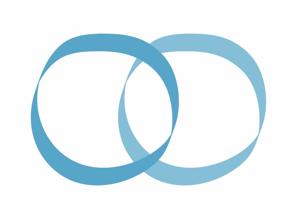 Yritysarkkitehtuurin maailmassa käytetty symboli, joka kuvaa yhteistyötä: kaksi rengasta limittäin.